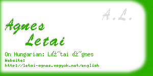 agnes letai business card